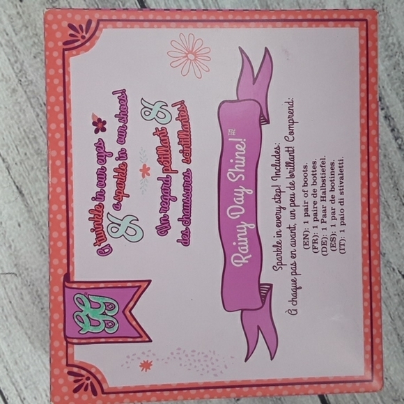 Glitter Girls Doll Boots Blue Glitter Pink Knit Trim Shoes Fits 14 Inch Dolls - Picture 5 of 7